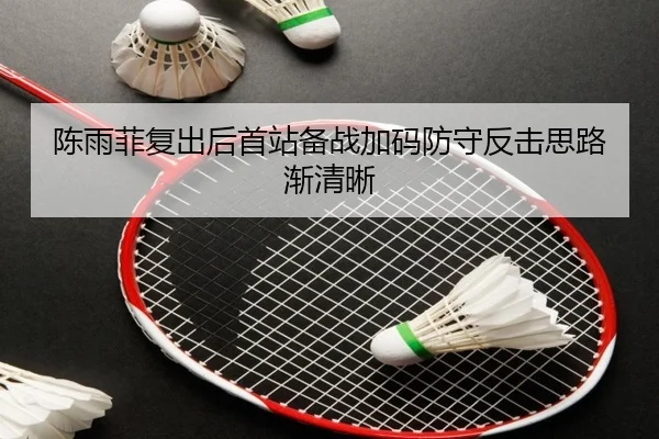 陈雨菲复出后首站备战加码防守反击思路渐清晰